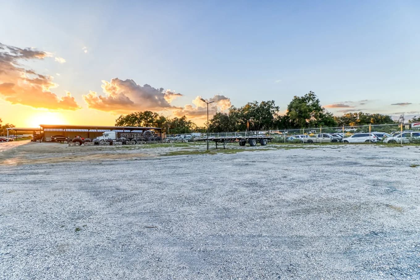Secure truck parking facility in Fruitland Park, Florida